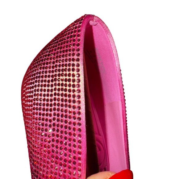 Barbie X Aldo Pink Crystal High Heel Pumps Size 9 Sexy Bling Doll Sparkle Shoes - Picture 11 of 14
